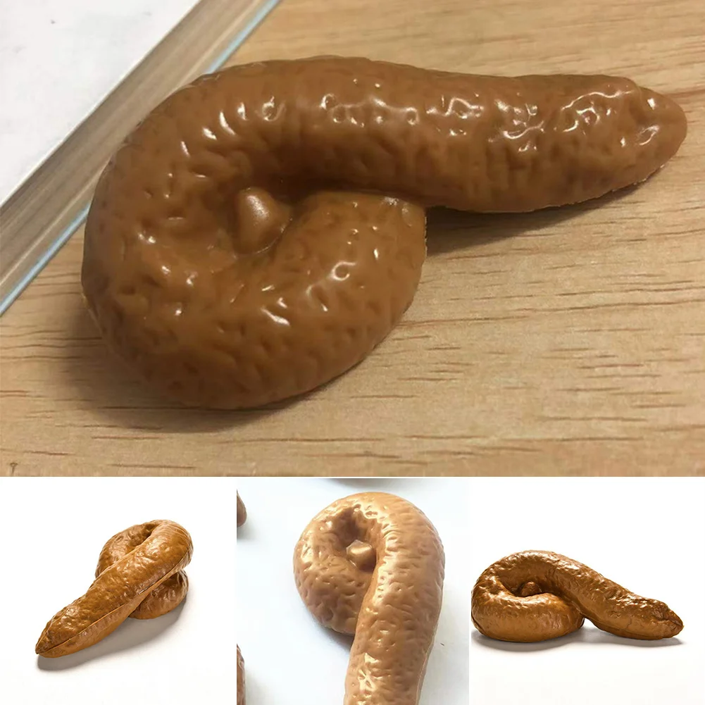 Fake Poop Gag Gift - 3 adet Gerçekçi Yumuşak Sahte Köpek