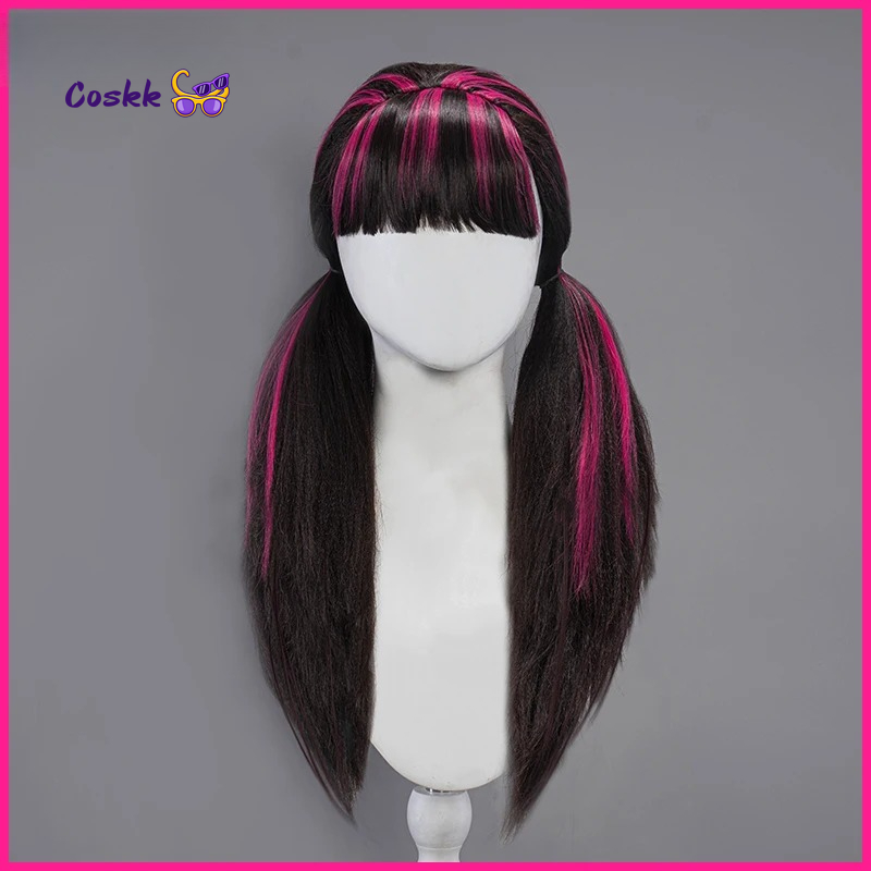 Anime Cosplay Wig Heat Resistant - Draculaura Cosplay Peruk Uzun Saç 60