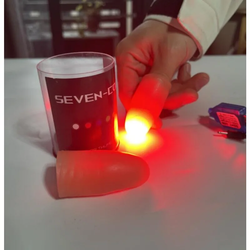 Thumb Tip Magic Trick Set - Yedi Renk LED Işık Başparmak Sihirli