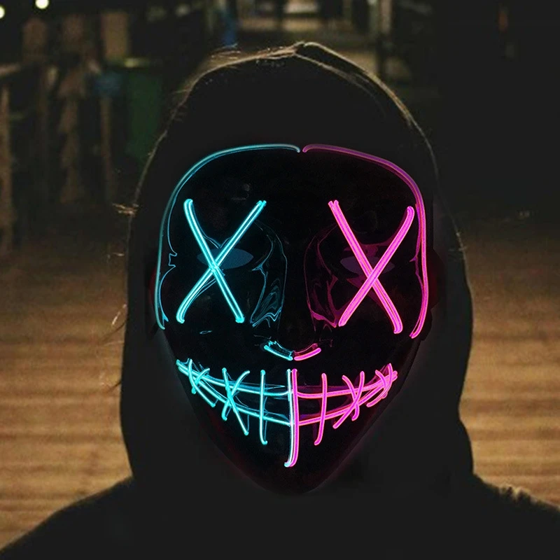 Led Purge Mask Halloween - Sıcak satış cadılar bayramı parlayan korkunç