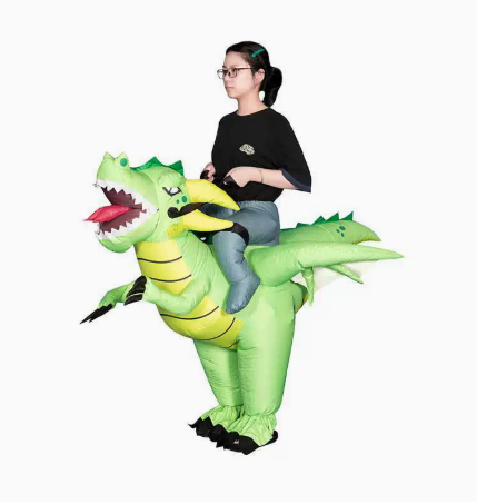 Inflatable Dinosaur Costume Adult - 1 adet Yetişkinler için Cadılar Bayramı