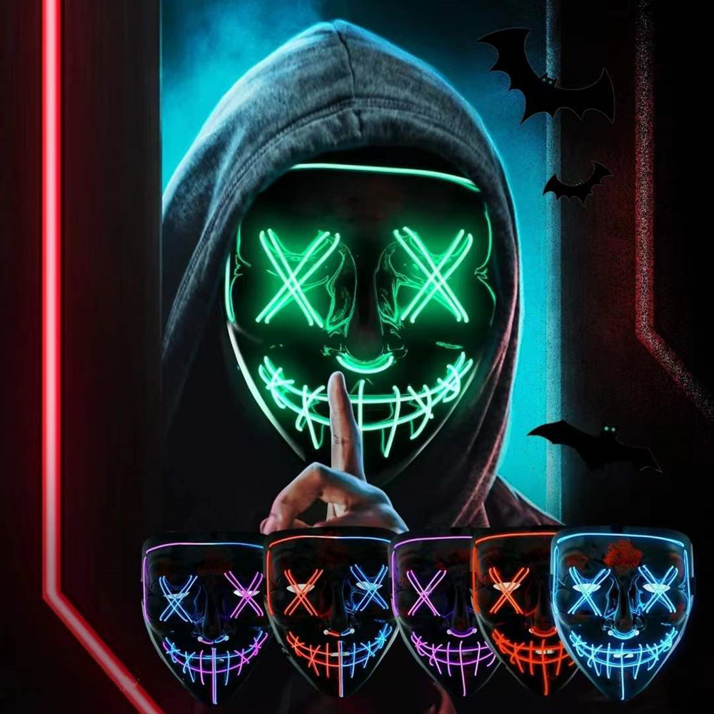 Led Purge Mask Halloween - Cadılar bayramı maskeleri erkekler kadınlar için