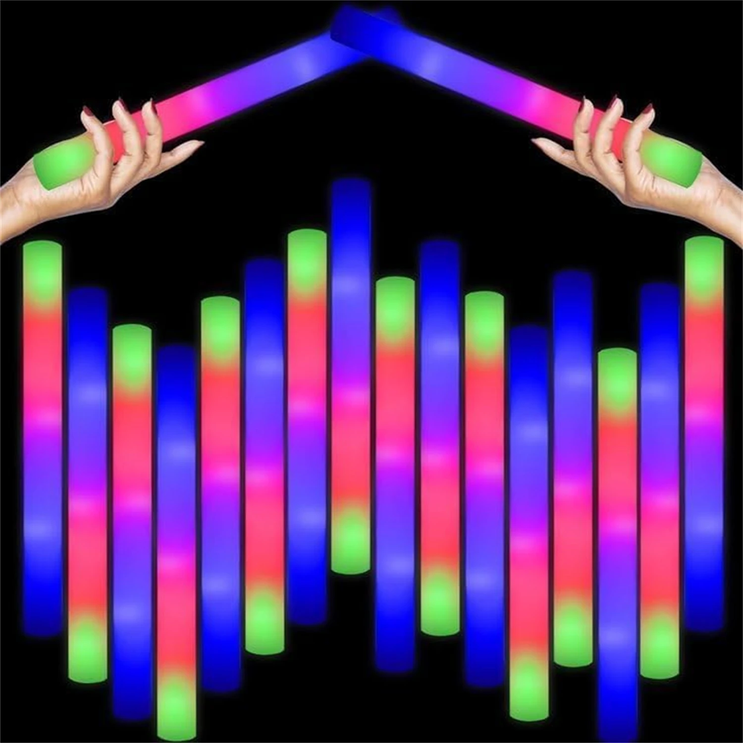 Flashing Led Foam Sticks Party - 50 Adet LED Köpük Işık Çubukları