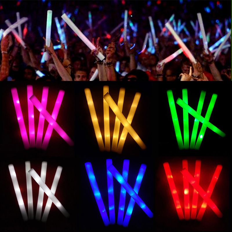 Flashing Led Foam Sticks Party - 30/50 adet Led köpük çubuğu koyu
