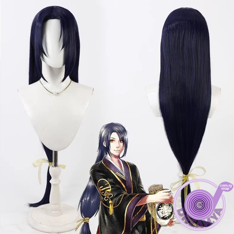 Anime Cosplay Wig Heat Resistant - Jiroutachi Cosplay Peruk Touken Ranbu Lacivert