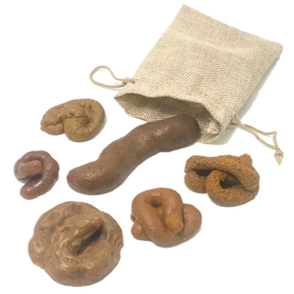 Fake Poop Gag Gift - 6 adet Gerçekçi Sahte Köpek Kaka