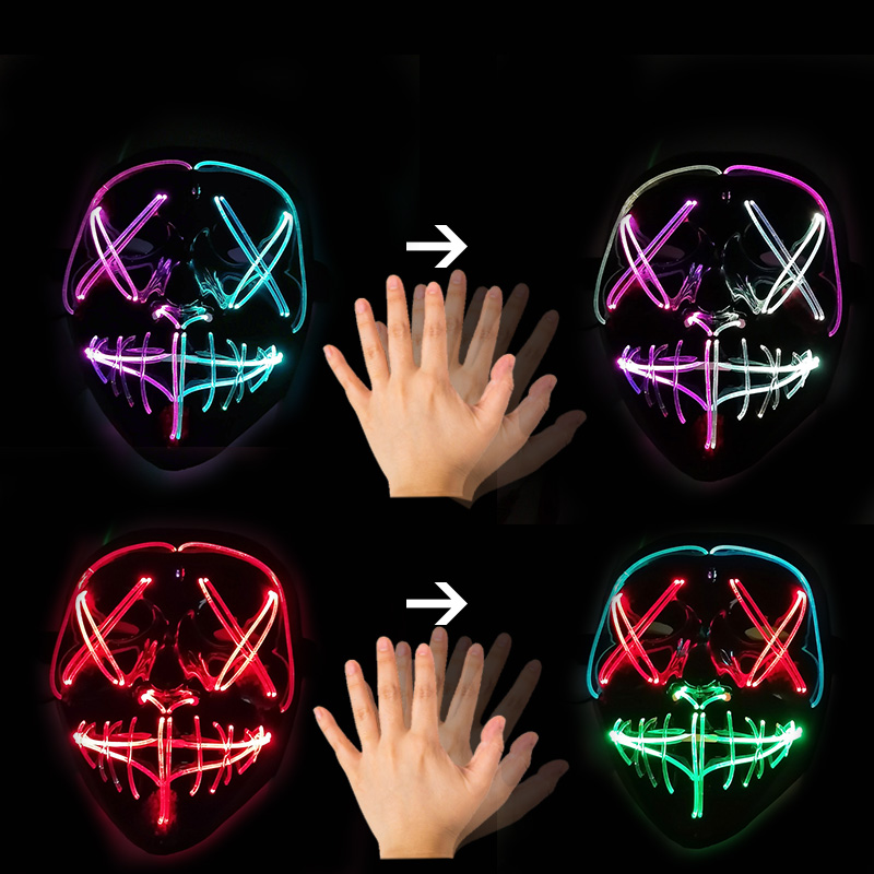 Led Purge Mask Halloween - Hareket Kontrollü LED Maske Işıklı Parlayan