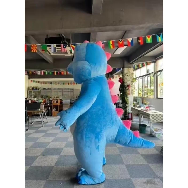 Inflatable Dinosaur Costume Adult - 2 m/2.6 m Şişme Mavi Ejderha