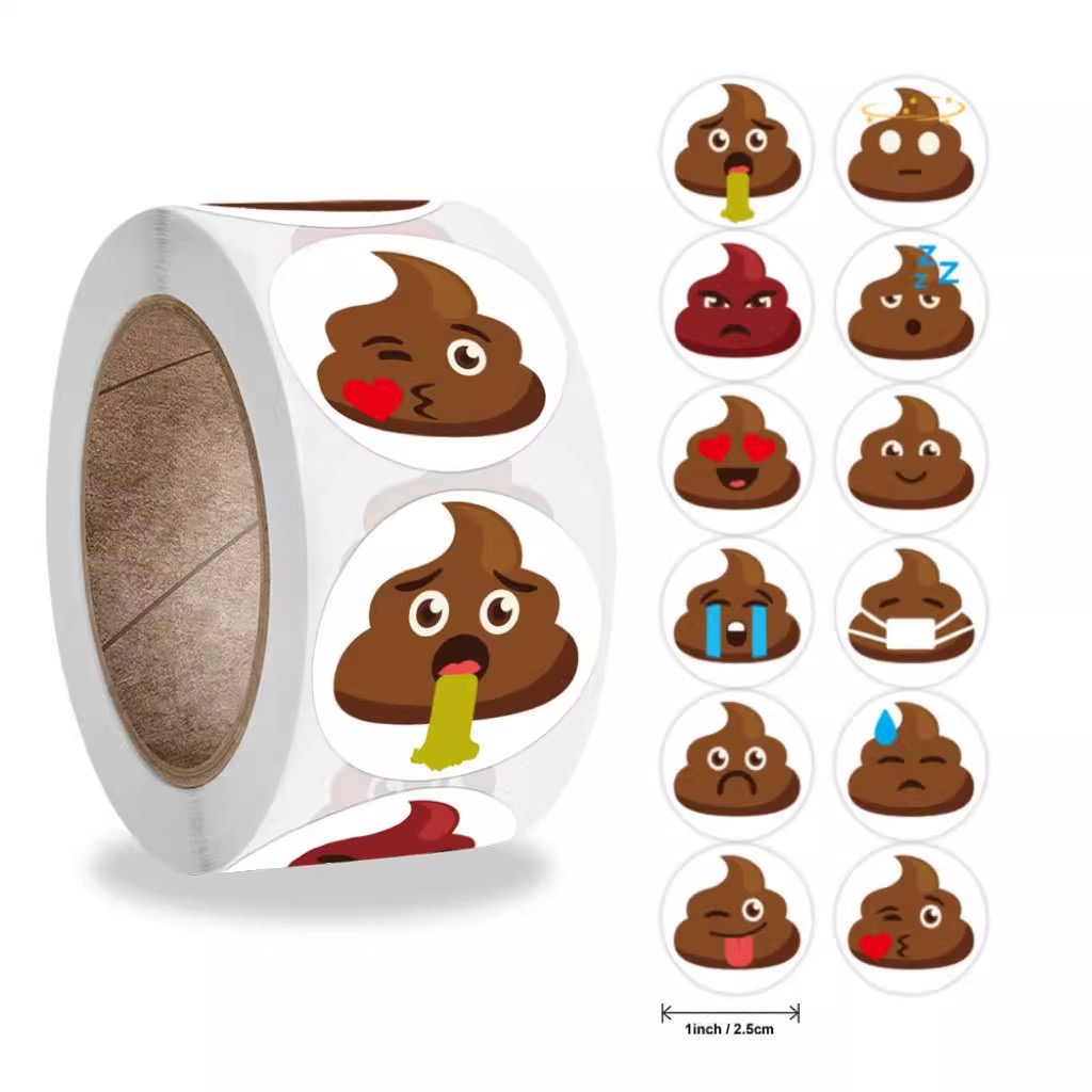 Prank Toys - 100-500 adet Komik Kaka Karikatür Prank