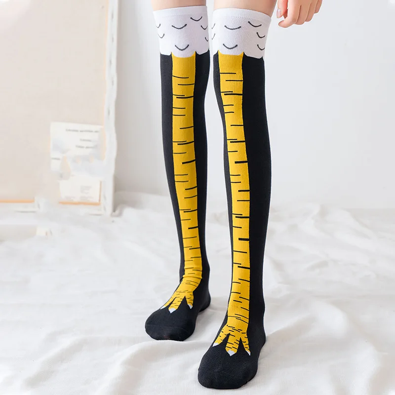 Funny Chicken Leg Socks - Komik Tavuk Pençesi Çorap Diz Üstü