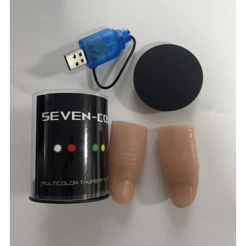 Thumb Tip Magic Trick Set - Yedi Renk LED Işık Başparmak İpuçları
