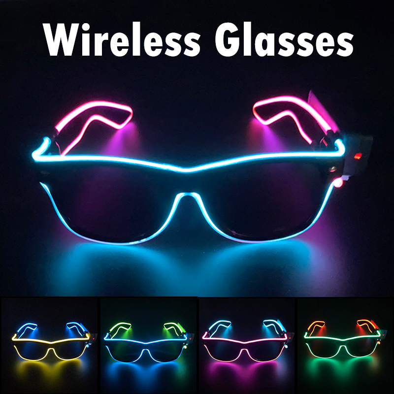 Glow In The Dark Party Glasses - Kablosuz Serin LED Güneş Gözlüğü Glow