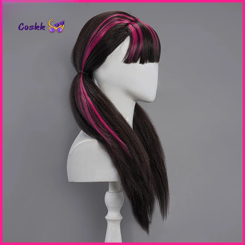 Draculaura Cosplay Peruk Uzun  - Anime Cosplay Wig Heat Resistant incelemesi ve fiyatı