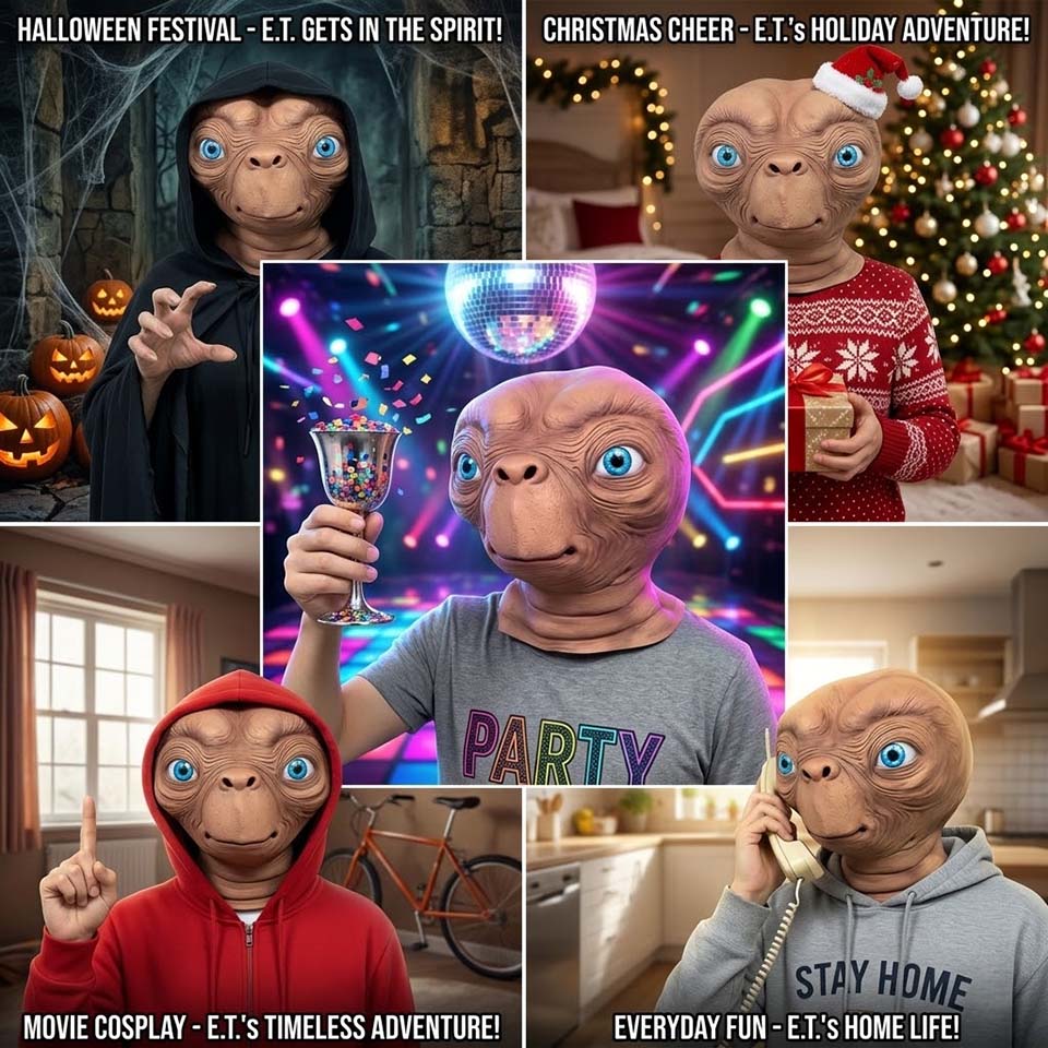 Gerçekçi ET Uzaylı Lateks Mask - Latex Alien Mask Realistic incelemesi ve fiyatı