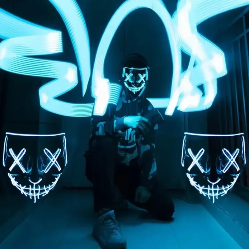 Kablosuz Neon LED Purge Maske  - Led Purge Mask Halloween incelemesi ve fiyatı