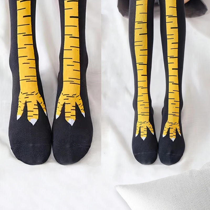 1/2/5 Çift Kadın Diz Üstü Çora - Funny Chicken Leg Socks incelemesi ve fiyatı