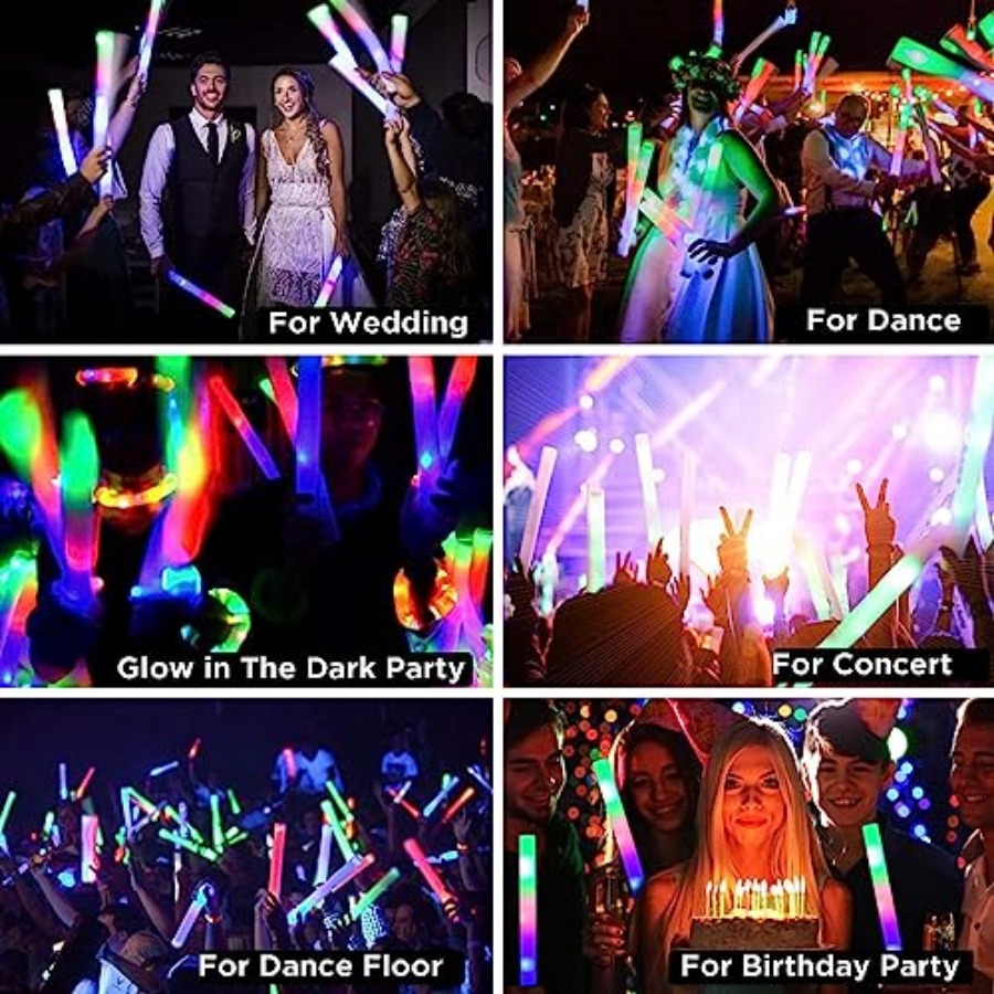 Toplu Parti Paketi Köpük Işıkl - Flashing Led Foam Sticks Party incelemesi ve fiyatı