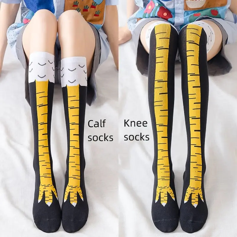 1/2/4 çift kadın diz üstü çora - Funny Chicken Leg Socks incelemesi ve fiyatı