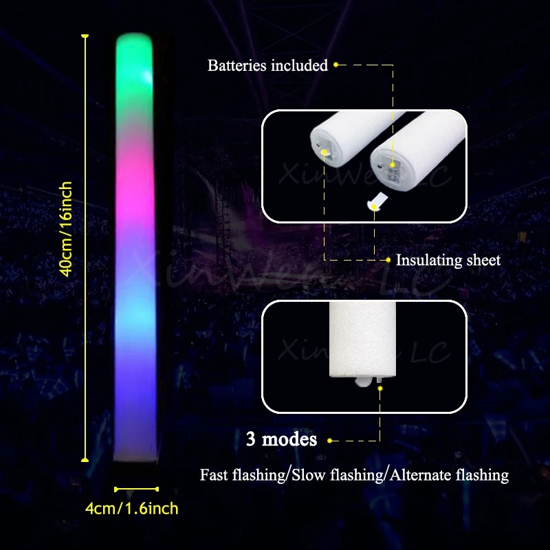 1/15/30 Adet Renkli Yanıp Söne - Flashing Led Foam Sticks Party incelemesi ve fiyatı