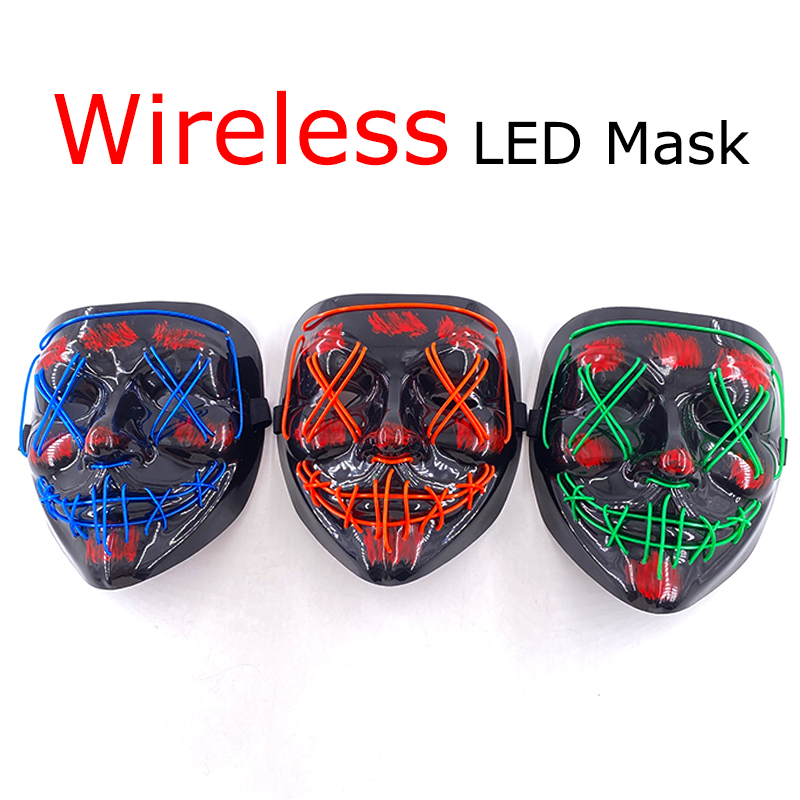 Kablosuz Neon LED Tasfiye Mask - Led Purge Mask Halloween incelemesi ve fiyatı