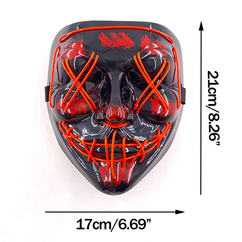 Kablosuz Neon LED Tasfiye Mask - Led Purge Mask Halloween incelemesi ve fiyatı
