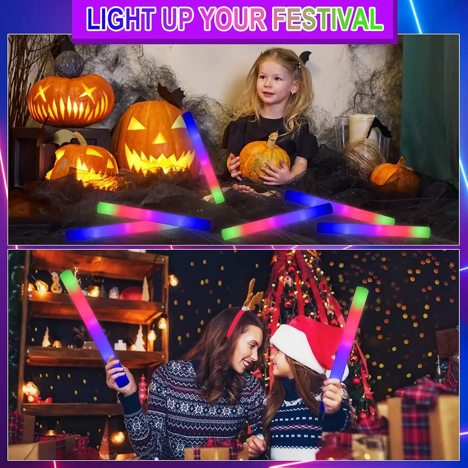 3Z-50PCS Led Köpük Işık Çubukl - Flashing Led Foam Sticks Party incelemesi ve fiyatı