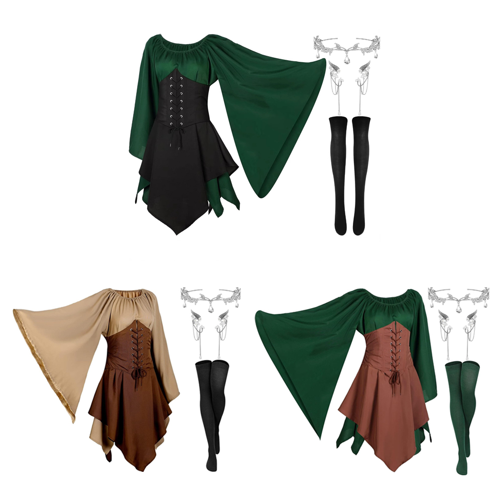 Cosplay Elf Ortaçağ Rol Oynama - Medieval Renaissance Dress Women incelemesi ve fiyatı