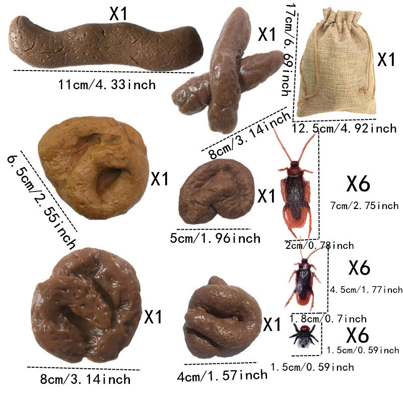 6/24 adet yumuşak sahte Poop d - Fake Poop Gag Gift incelemesi ve fiyatı