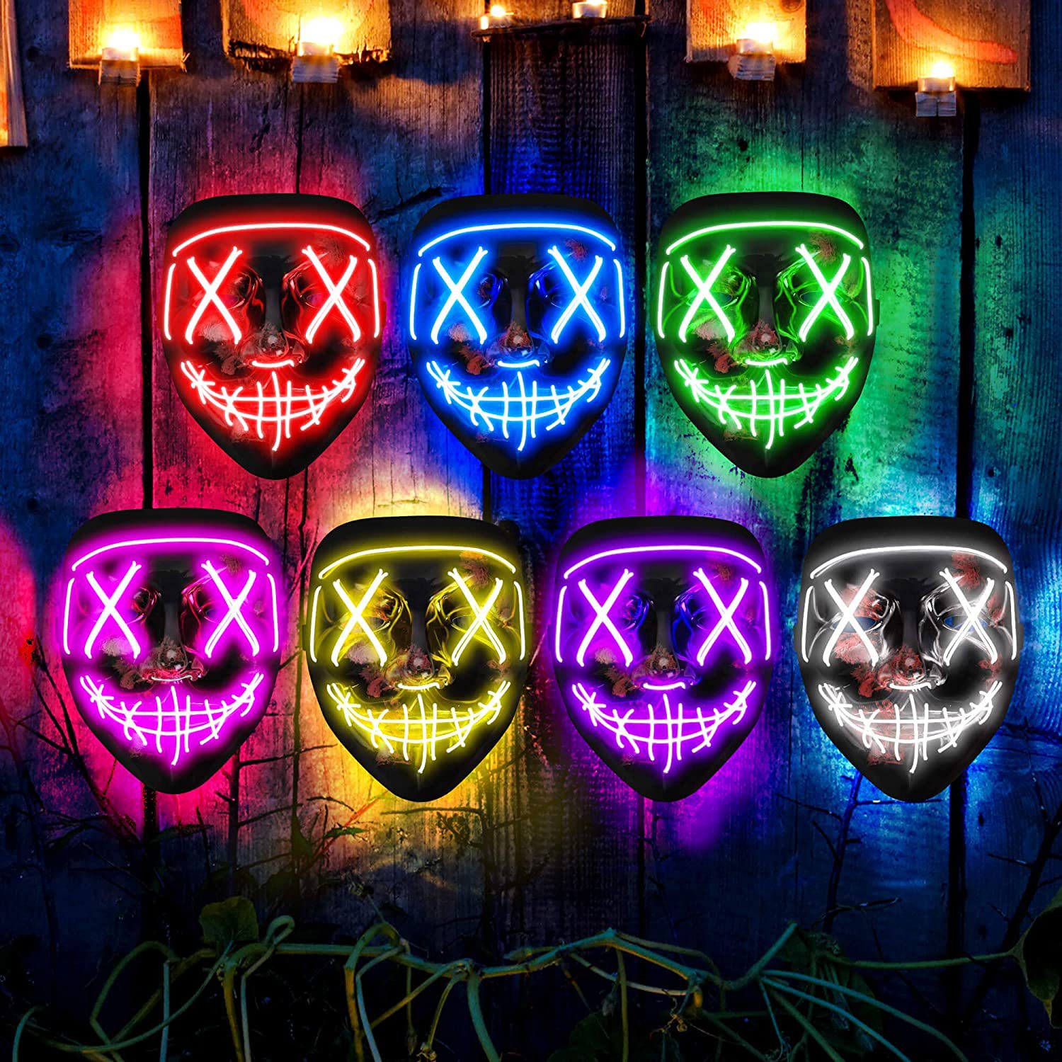 Kablosuz korkunç parlayan mask - Led Purge Mask Halloween incelemesi ve fiyatı
