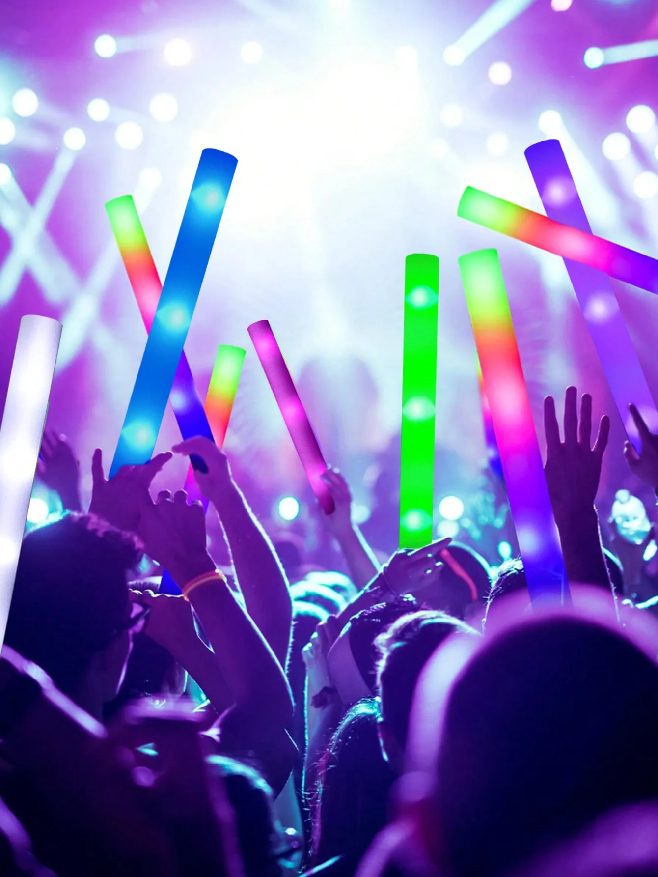 20/30 adet LED Köpük Işık Çubu - Flashing Led Foam Sticks Party incelemesi ve fiyatı