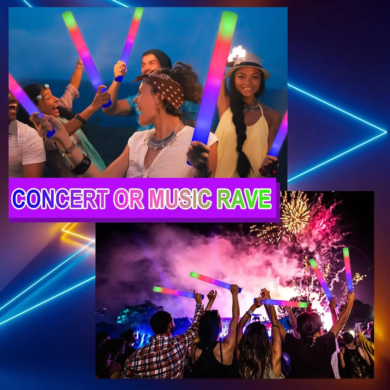50 Adet Led Köpük Işık Çubuğu, - Flashing Led Foam Sticks Party incelemesi ve fiyatı