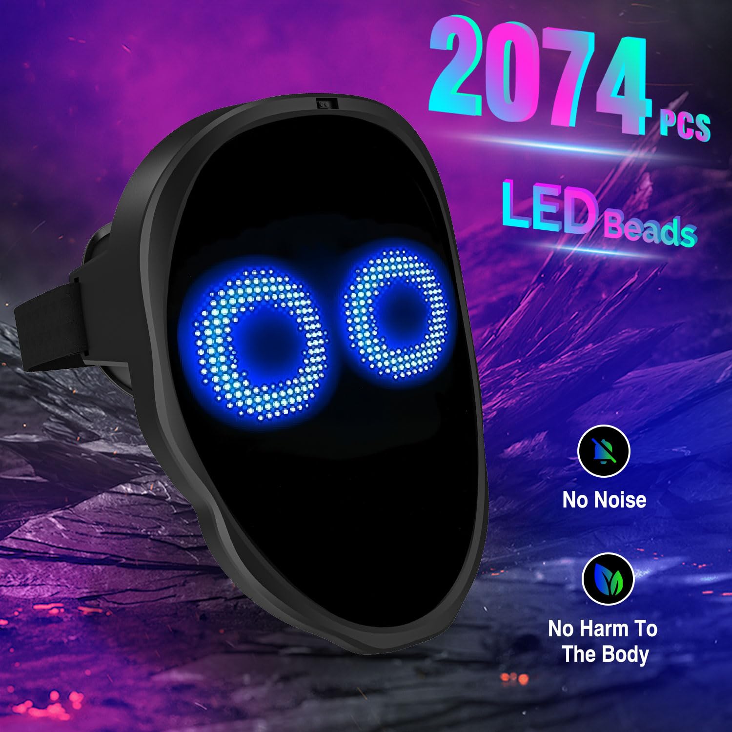Parti LED Işıklı Maske Hareket - Led Purge Mask Halloween incelemesi ve fiyatı