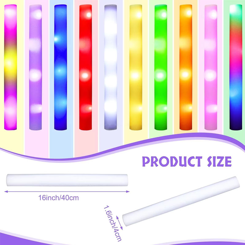 20 Adet Köpük Işık Çubukları R - Flashing Led Foam Sticks Party incelemesi ve fiyatı
