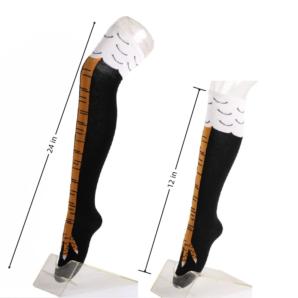 1/2 çift kadın diz üstü çorap  - Funny Chicken Leg Socks incelemesi ve fiyatı