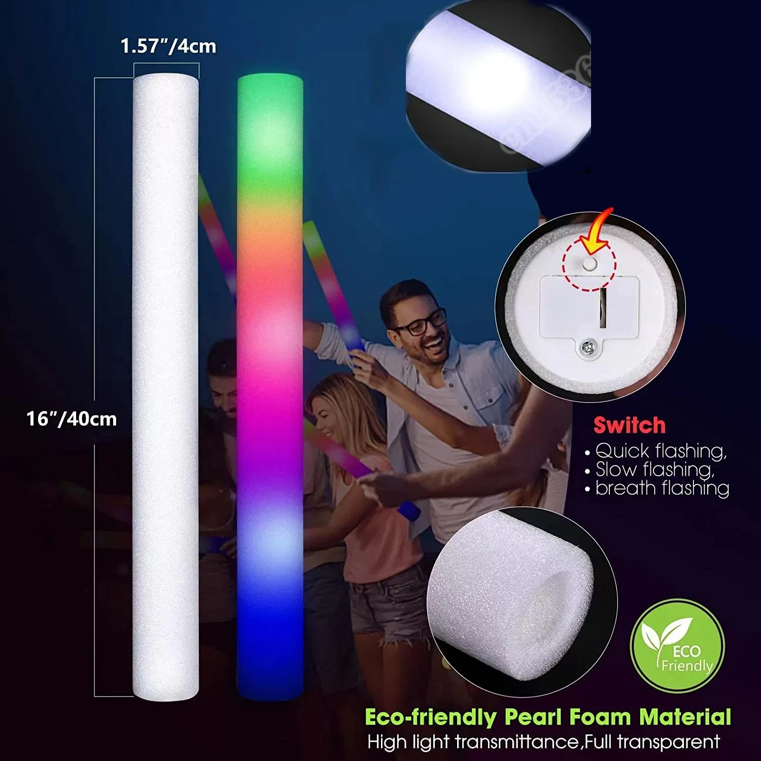 LED Işıklı Çubuklar Işıklı Köp - Flashing Led Foam Sticks Party incelemesi ve fiyatı