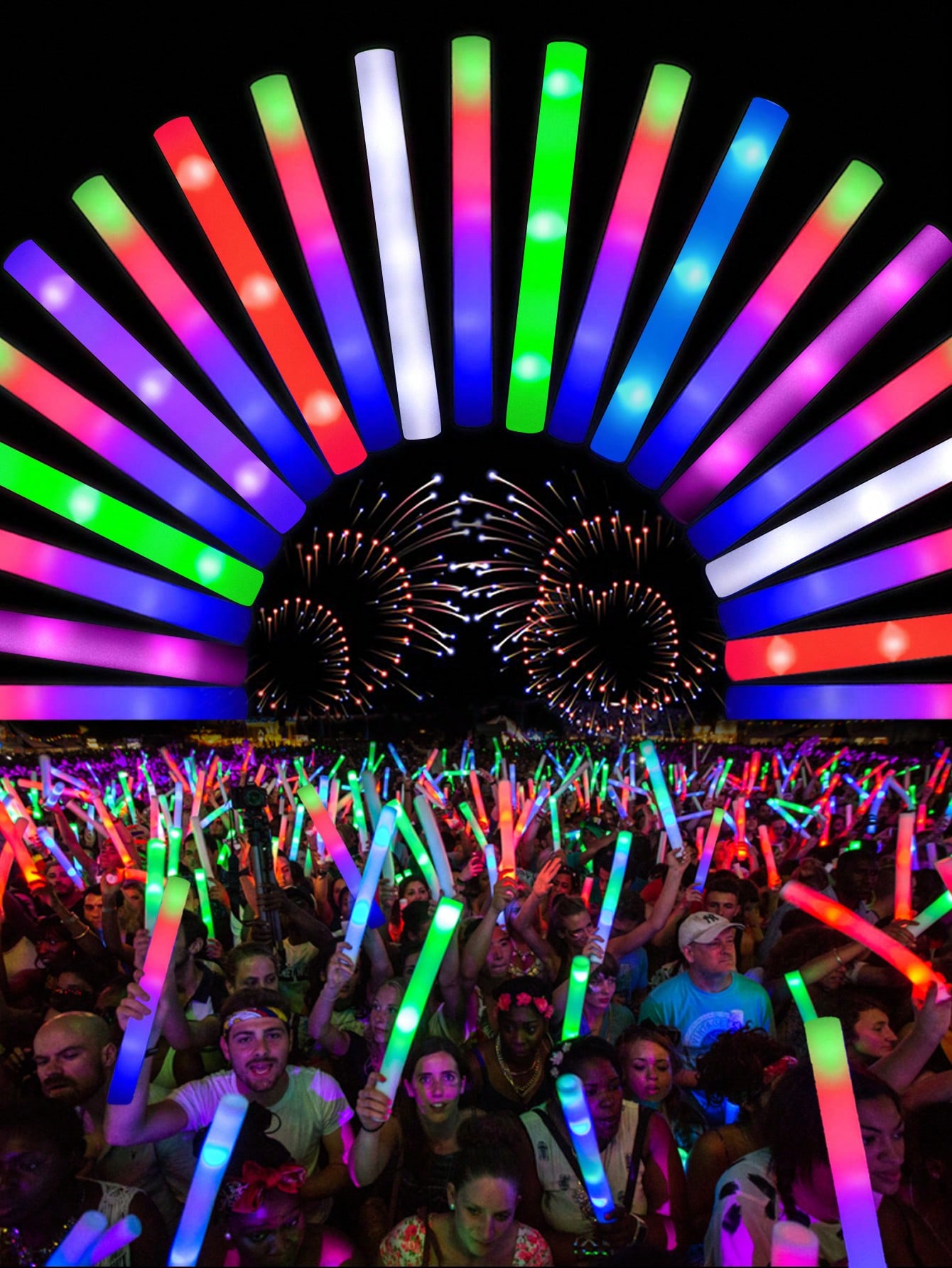 20/30 adet LED köpük Glow Stic - Flashing Led Foam Sticks Party incelemesi ve fiyatı