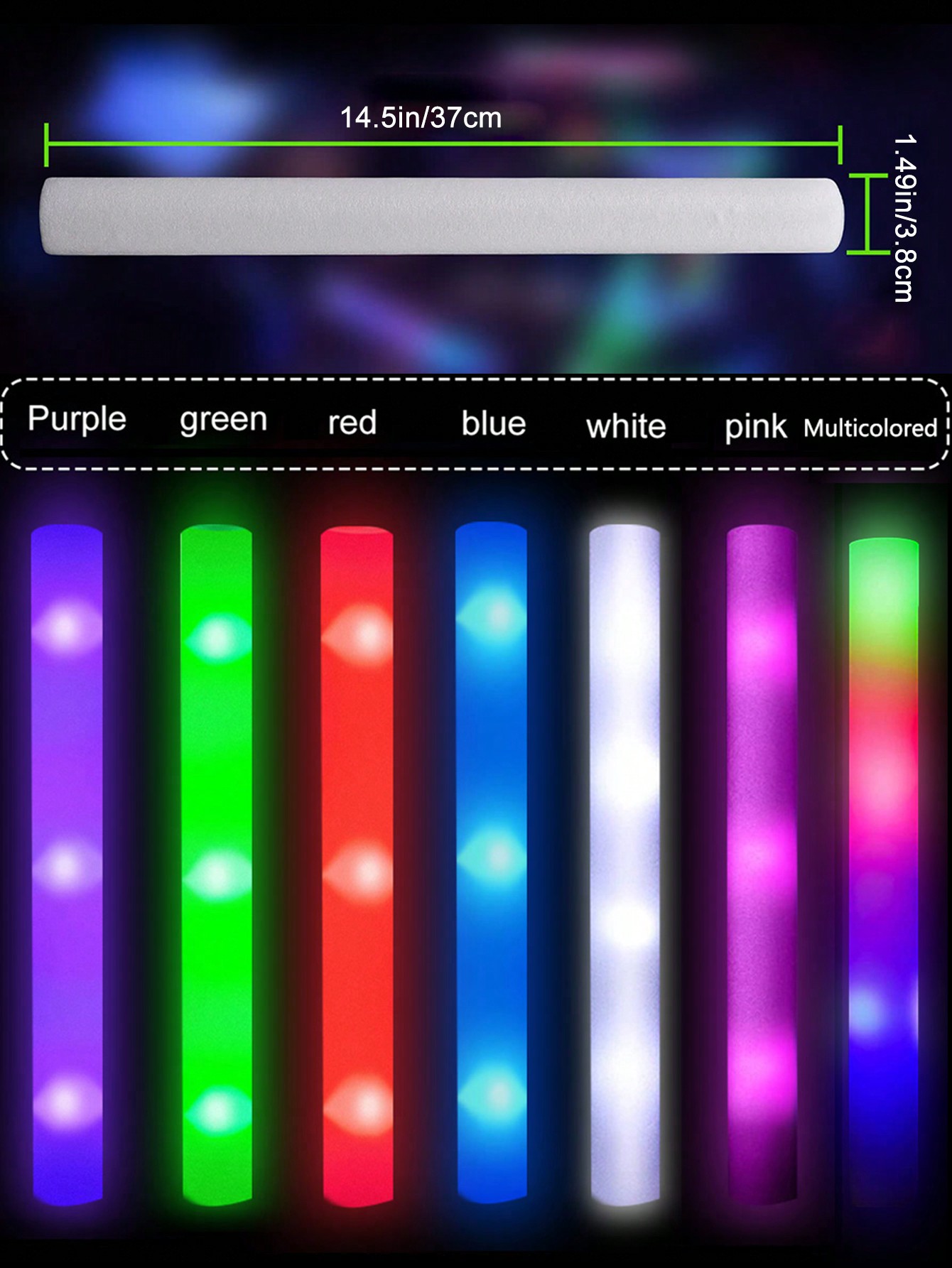 20/30 adet LED köpük Glow Stic - Flashing Led Foam Sticks Party incelemesi ve fiyatı