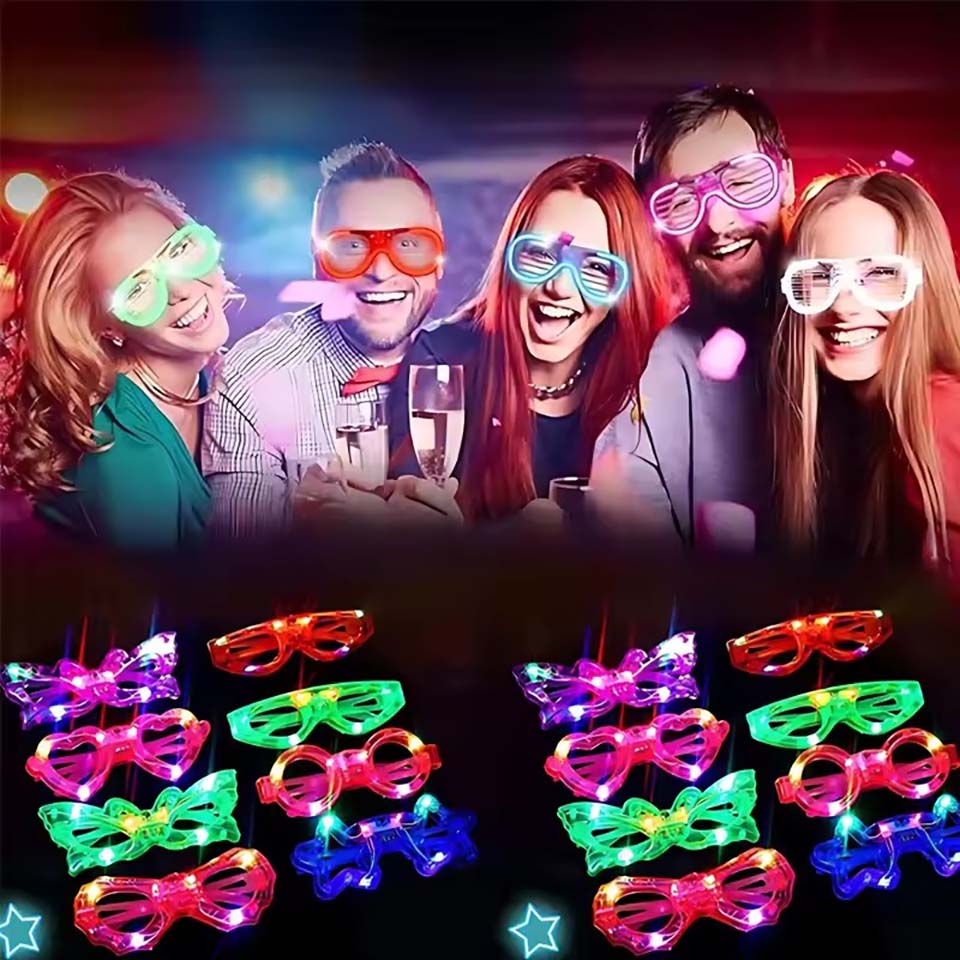10/20/30/40/50 adet LED ışıklı - Glow In The Dark Party Glasses incelemesi ve fiyatı