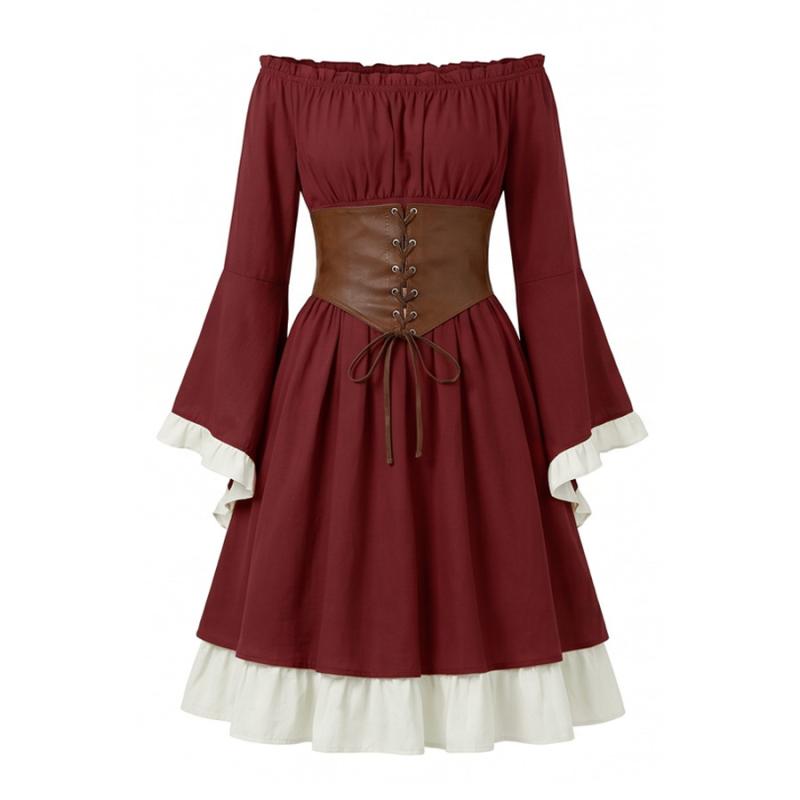 Ortaçağ Rönesans Midi Elbise K - Medieval Renaissance Dress Women incelemesi ve fiyatı