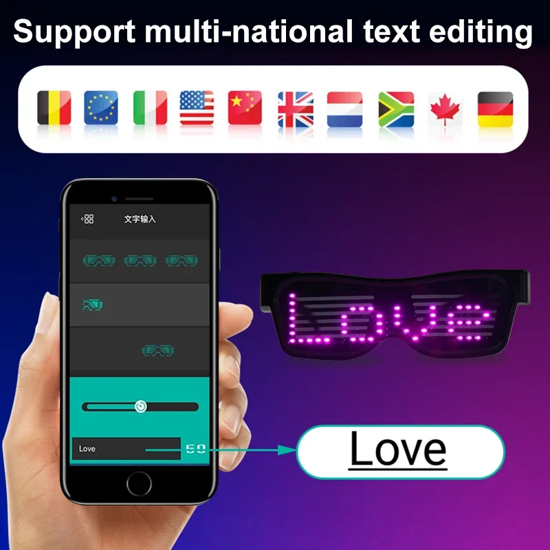 Çok dilli LED Gözlük Bluetooth - Glow In The Dark Party Glasses incelemesi ve fiyatı
