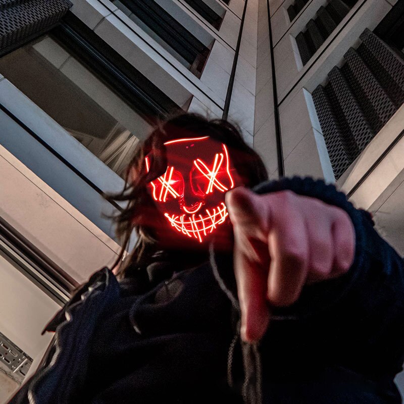 Cadılar Bayramı Neon Led Işıkl - Led Purge Mask Halloween incelemesi ve fiyatı