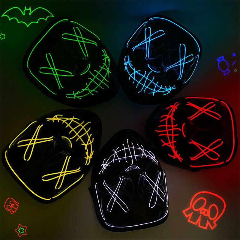 Cadılar Bayramı Neon Led Işıkl - Led Purge Mask Halloween incelemesi ve fiyatı